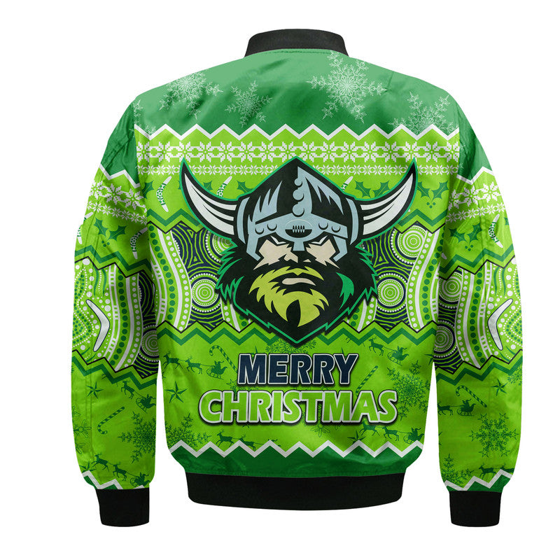 canberra-the-green-machine-raiders-aboriginal-christmas-vibe-bomber-jacket