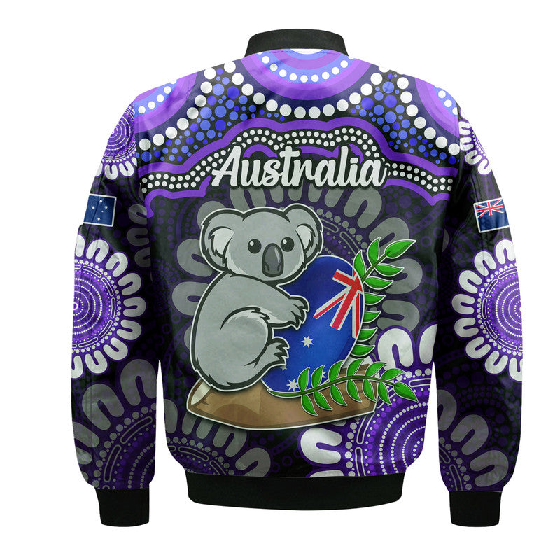 australia-koala-aboriginal-bomber-jacket-koala-hugging-rugby-ball-purple