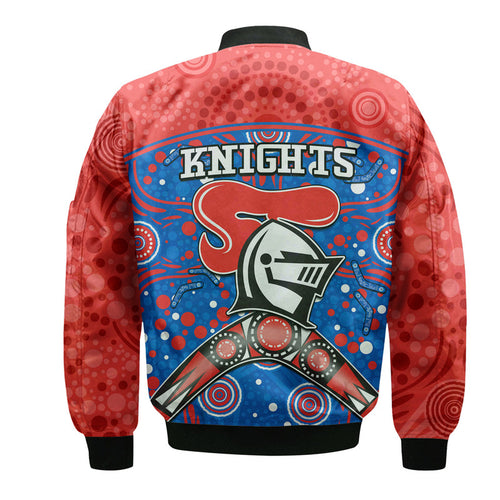 knights-rugby-bomber-jacket-novocastrians-boomerang-indigenous-dots