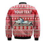 custom-personalised-australian-sydney-opera-house-christmas-vibe-with-aboriginal-dot-painting-style-bomber-jacket