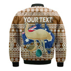 custom-personalised-australian-emu-christmas-vibe-with-aboriginal-dot-painting-style-bomber-jacket
