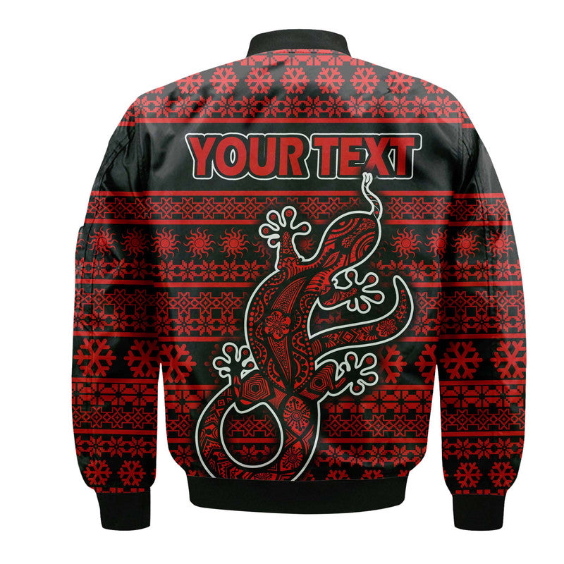 custom-personalised-australian-lizard-christmas-vibe-with-aboriginal-dot-painting-style-bomber-jacket