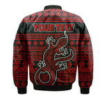 custom-personalised-australian-lizard-christmas-vibe-with-aboriginal-dot-painting-style-bomber-jacket