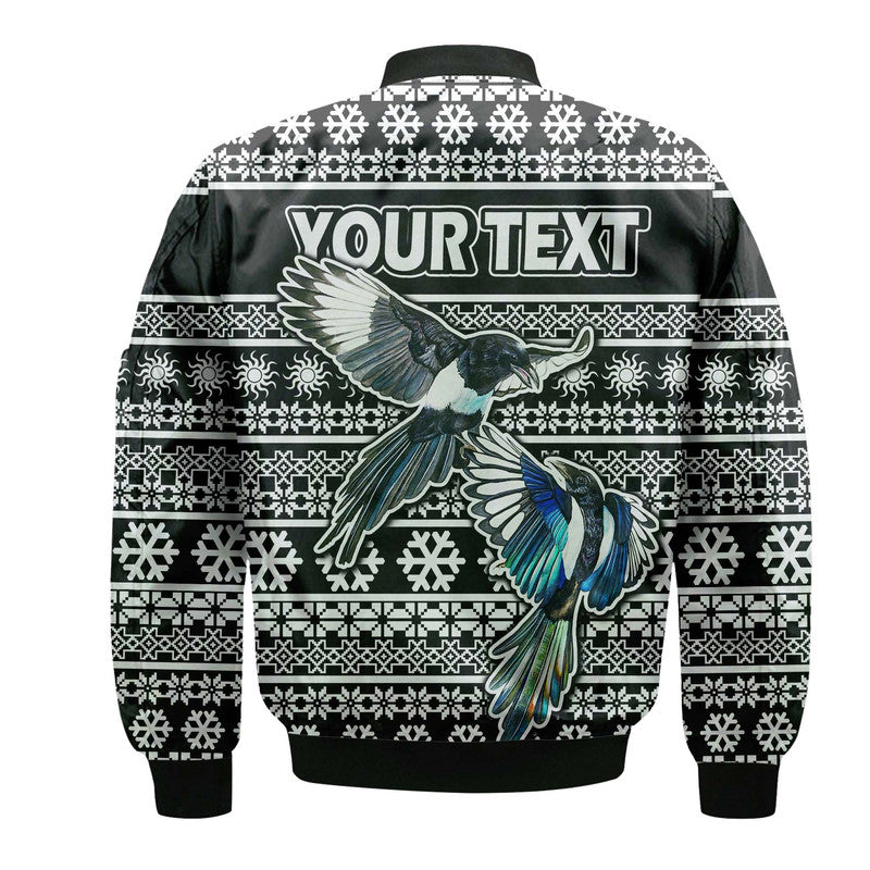 custom-personalised-australian-magpies-christmas-vibe-with-aboriginal-dot-painting-style-bomber-jacket