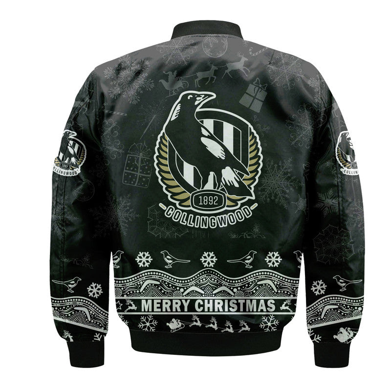 collingwood-pies-unique-winter-season-bomber-jacket-magpies-merry-christmas
