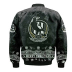 collingwood-pies-unique-winter-season-bomber-jacket-magpies-merry-christmas