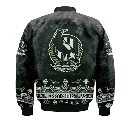 collingwood-pies-unique-winter-season-bomber-jacket-magpies-merry-christmas