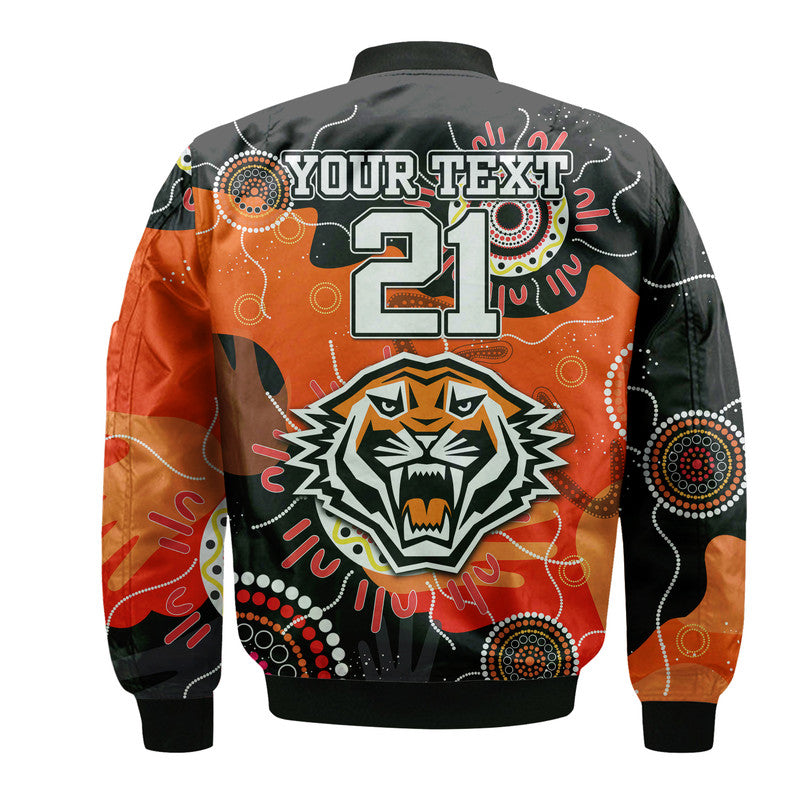 custom-text-and-number-wests-tigers-indigenous-aboriginal-rugby-bomber-jacket