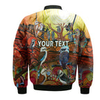 custom-personalised-australia-kookaburra-dreaming-aboriginal-arty-style-bomber-jacket