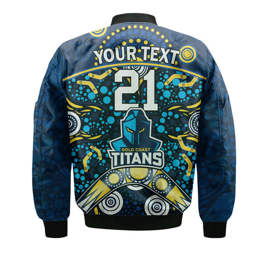 custom-personalised-titans-rugby-bomber-jacket-boomerang-indigenous-dots