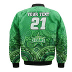 custom-personalised-melbourne-team-green-indigenous-aboriginal-stars-arts-bomber-jacket