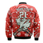 custom-personalised-dragons-rugby-bomber-jacket-boomerang-indigenous-dots