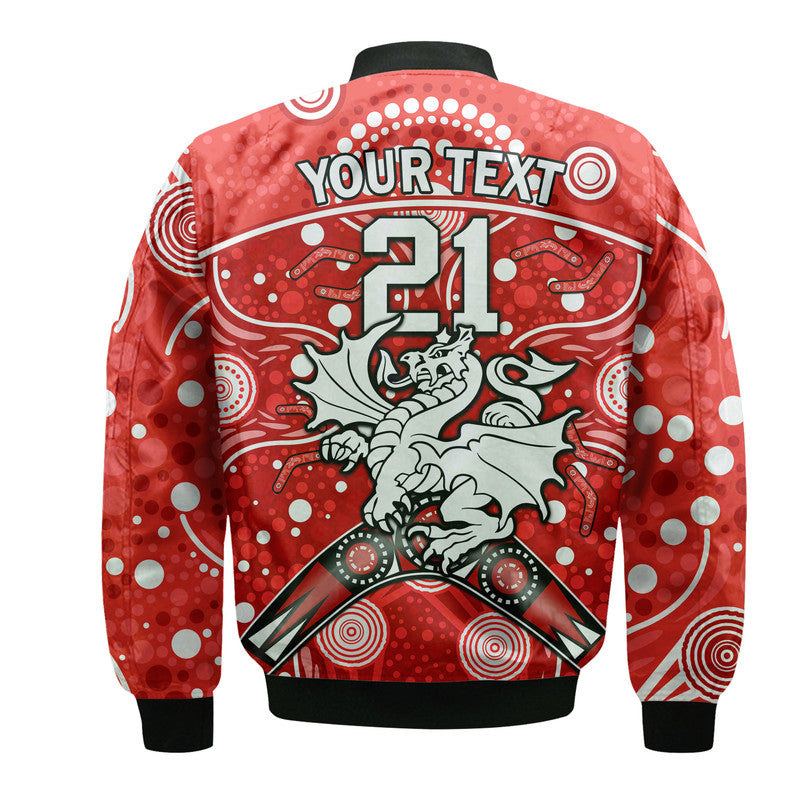 custom-personalised-dragons-rugby-bomber-jacket-boomerang-indigenous-dots