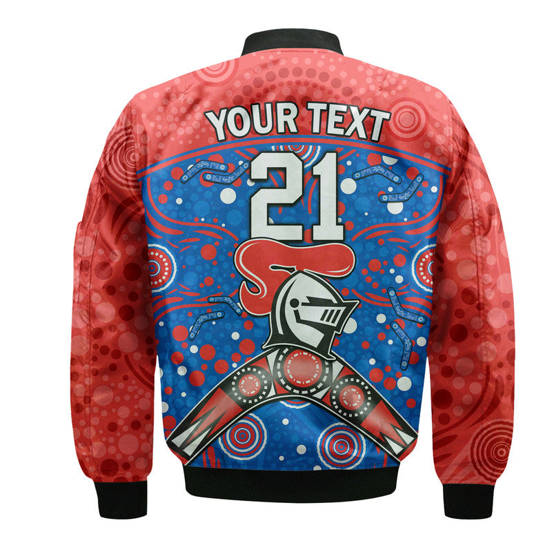 custom-personalised-knights-rugby-bomber-jacket-novocastrians-boomerang-indigenous-dots