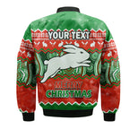 custom-personalised-south-sydney-rabbitohs-aboriginal-christmas-vibe-bomber-jacket