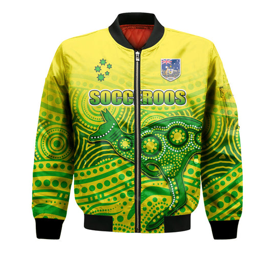 custom-personalised-australia-aboriginal-soccer-bomber-jacket-kangaroo-socceroos-art-style