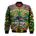custom-personalised-panthers-rugby-bomber-jacket-boomerang-indigenous-dots