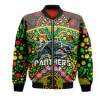 custom-personalised-panthers-rugby-bomber-jacket-boomerang-indigenous-dots