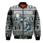 custom-personalised-australian-magpies-christmas-vibe-with-aboriginal-dot-painting-style-bomber-jacket