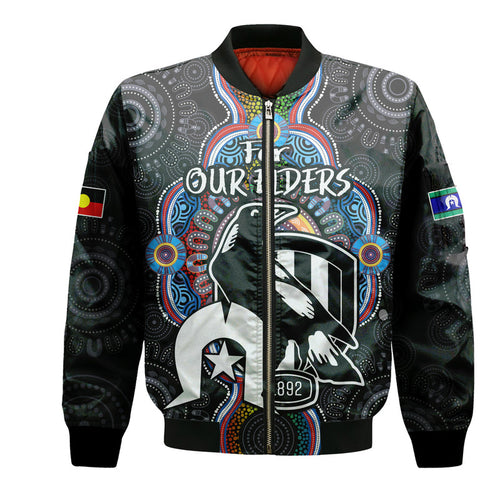 custom-personalised-magpies-football-naidoc-week-2023-bomber-jacket-for-our-elders-indigenous