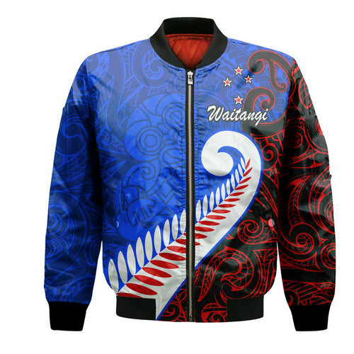 custom-personalised-waitangi-day-bomber-jacket-aotearoa-hei-tiki-silver-fern