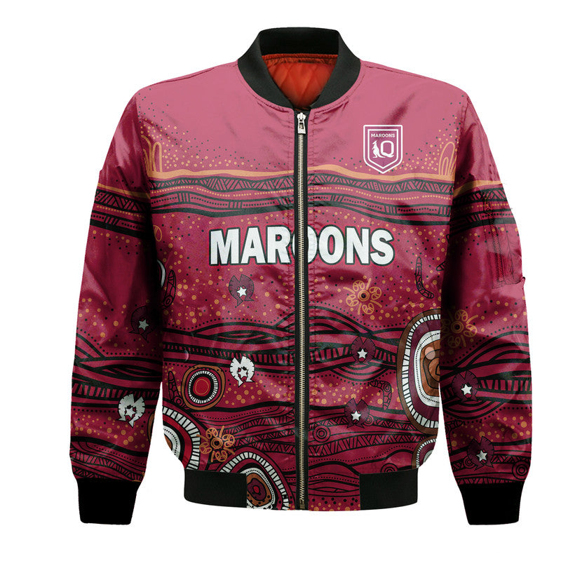 custom-personalised-qld-maroons-rugby-bomber-jacket-indigenous