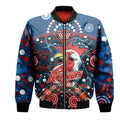 custom-personalised-roosters-rugby-bomber-jacket-boomerang-indigenous-dots