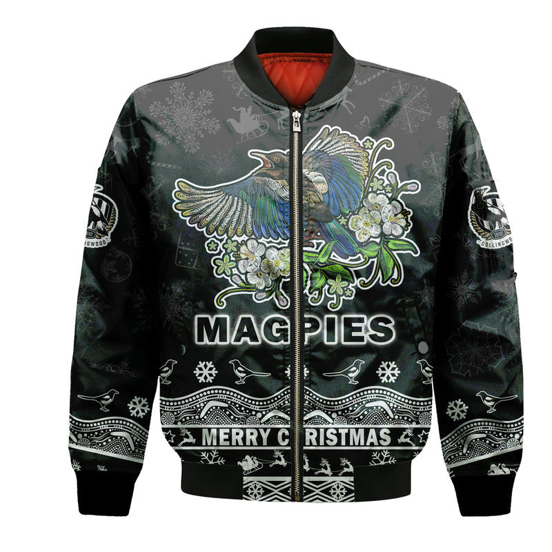 collingwood-pies-unique-winter-season-bomber-jacket-magpies-merry-christmas