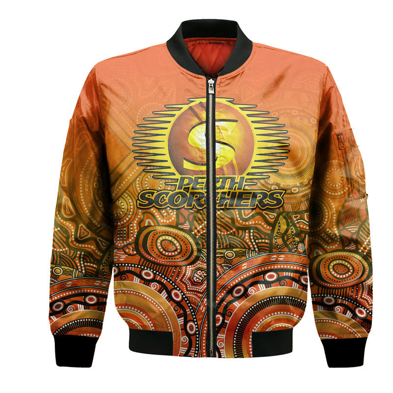 custom-personalised-perth-scorchers-indigenous-aboriginal-arts-bomber-jacket