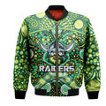 custom-personalised-raiders-rugby-bomber-jacket-boomerang-indigenous-dots