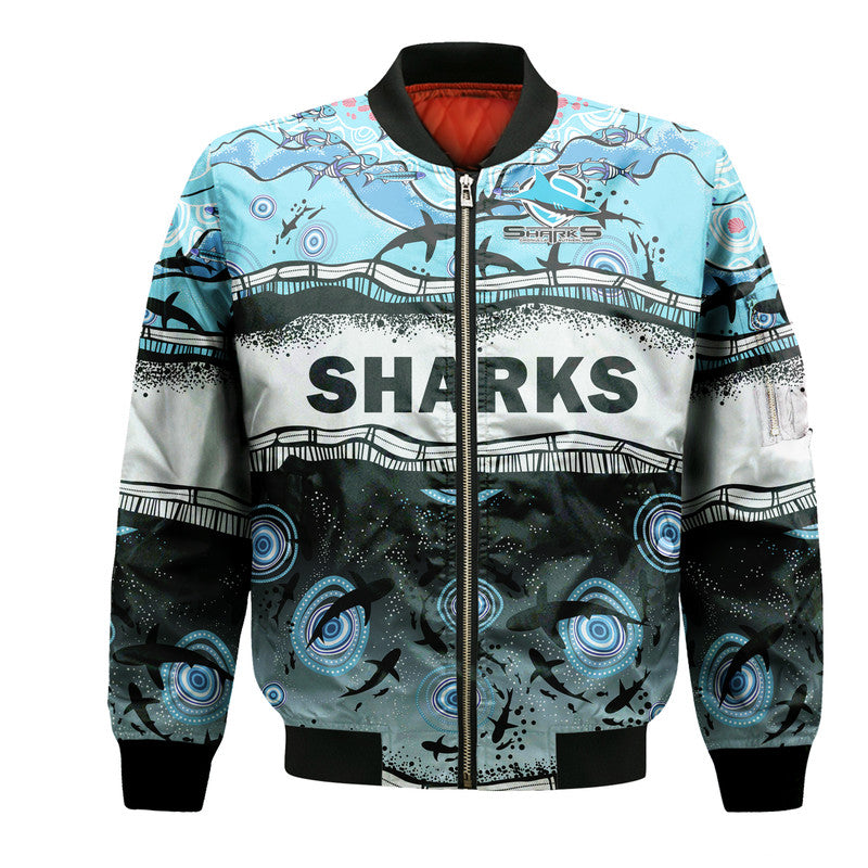 custom-text-and-number-sharkies-aboriginal-bomber-jacket