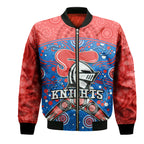 custom-personalised-knights-rugby-bomber-jacket-novocastrians-boomerang-indigenous-dots