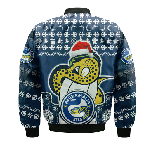 parramatta-eels-christmas-vibe-with-aboriginal-dot-panting-style-bomber-jacket