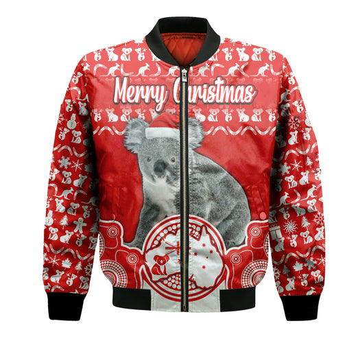 australian-koala-christmas-vibe-with-aboriginal-dot-painting-style-no2-bomber-jacket