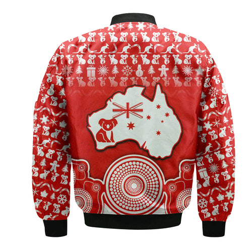 australian-koala-christmas-vibe-with-aboriginal-dot-painting-style-no2-bomber-jacket