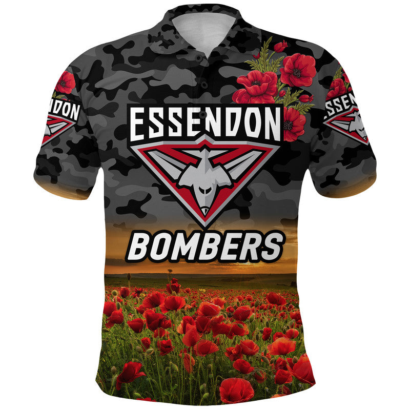 custom-personalised-essendon-bombers-anzac-polo-shirt-poppy-vibes-black