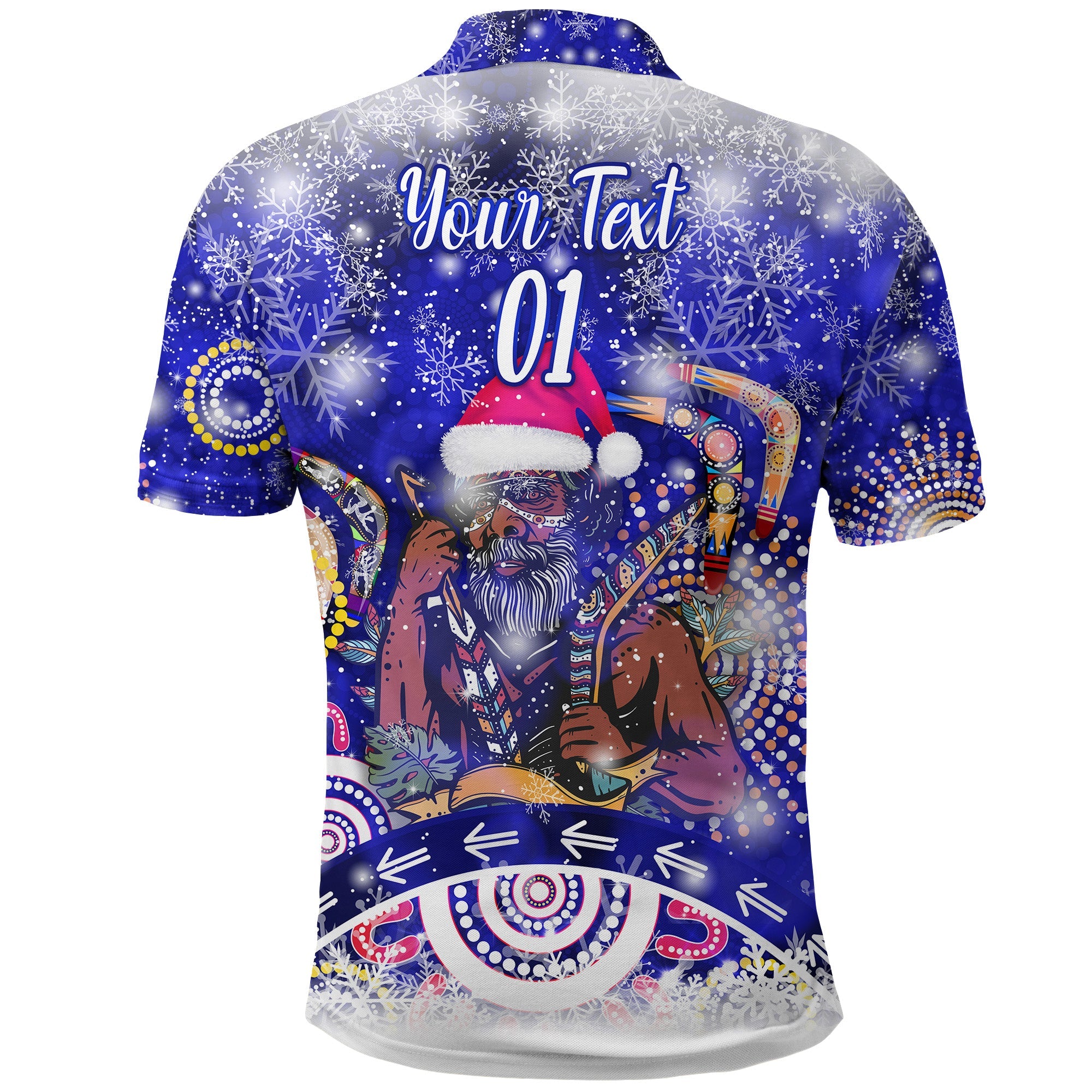 custom-personalised-australian-boomerang-indigenous-vibes-christmas-polo-shirt-original-style-blue
