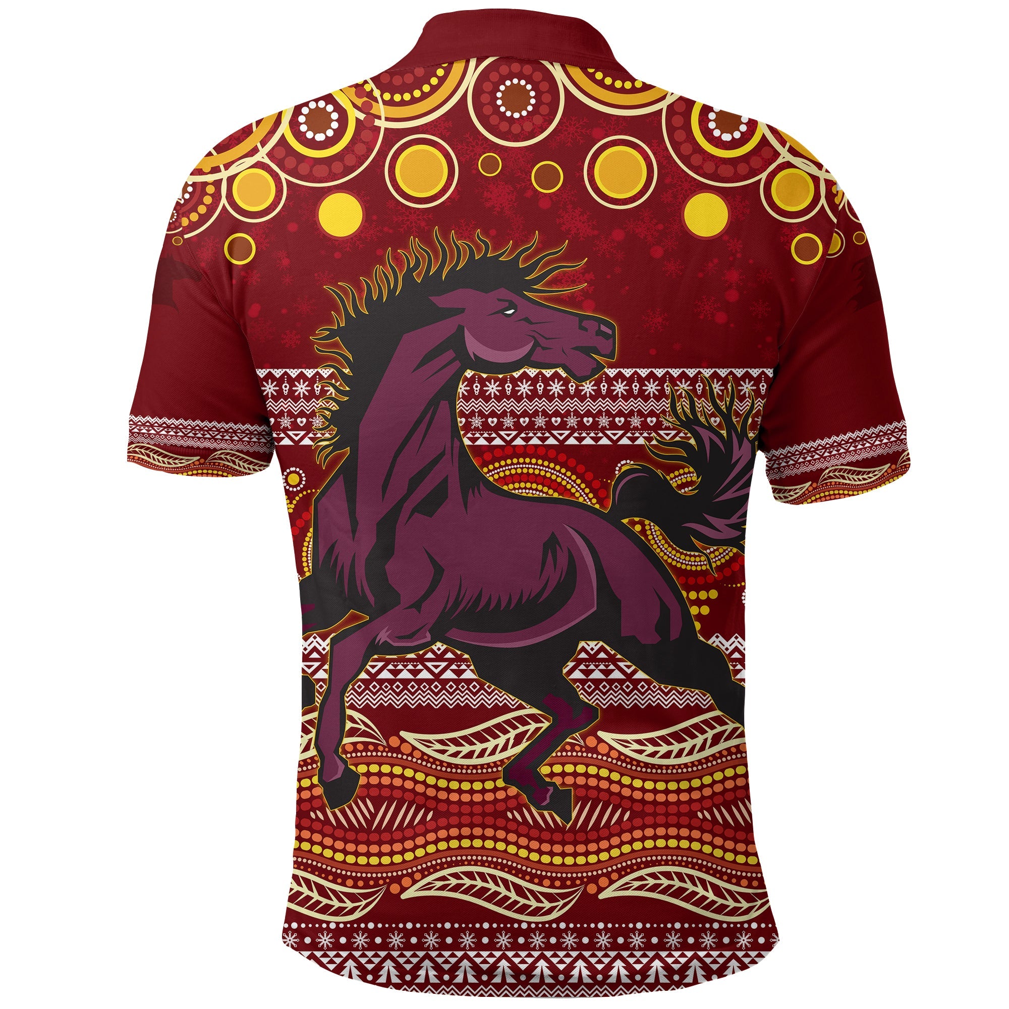 broncos-christmas-red-aboriginal-art-polo-shirt