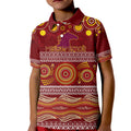 broncos-christmas-red-aboriginal-art-kid-polo-shirt