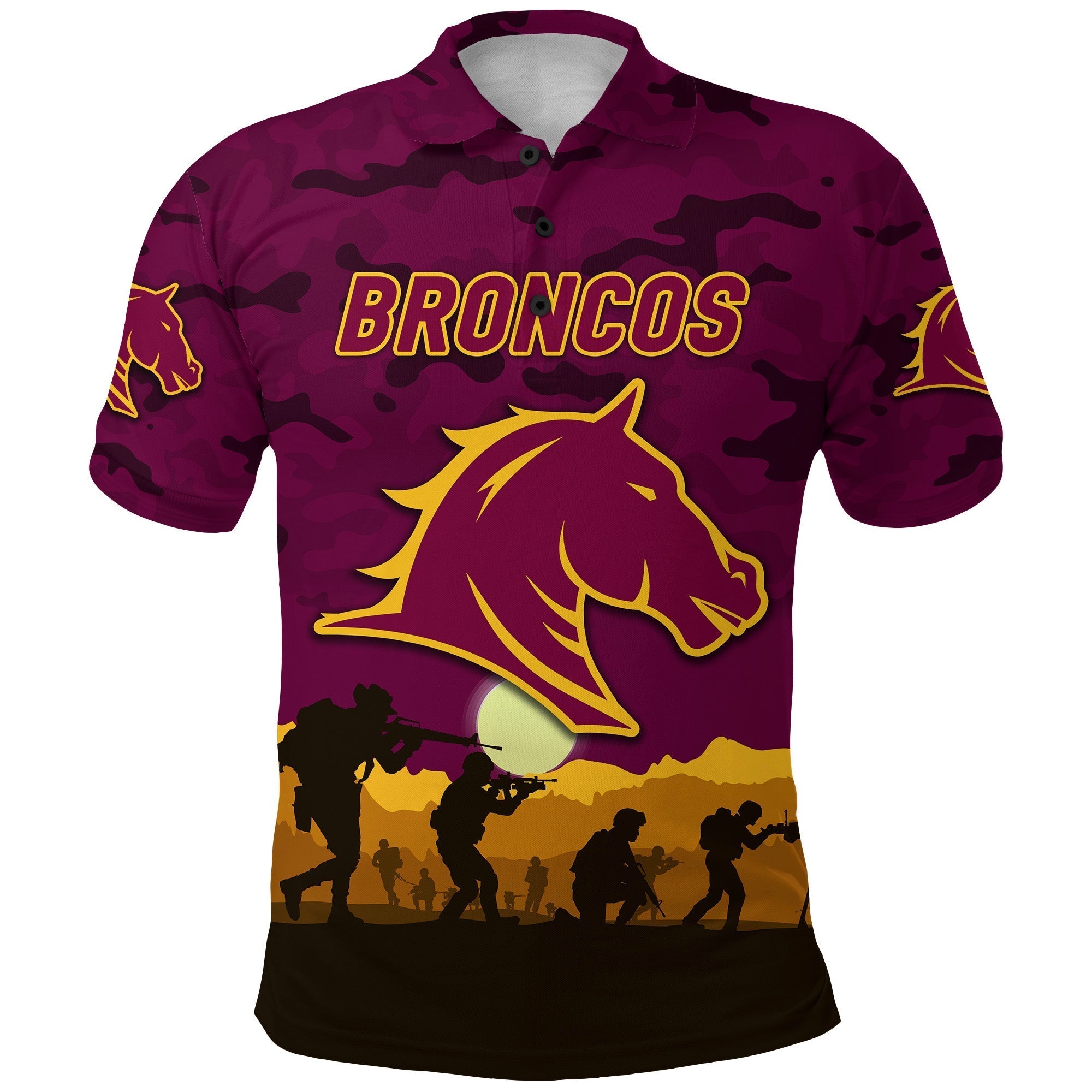 broncos-anzac-polo-shirt-simple-style-maroon