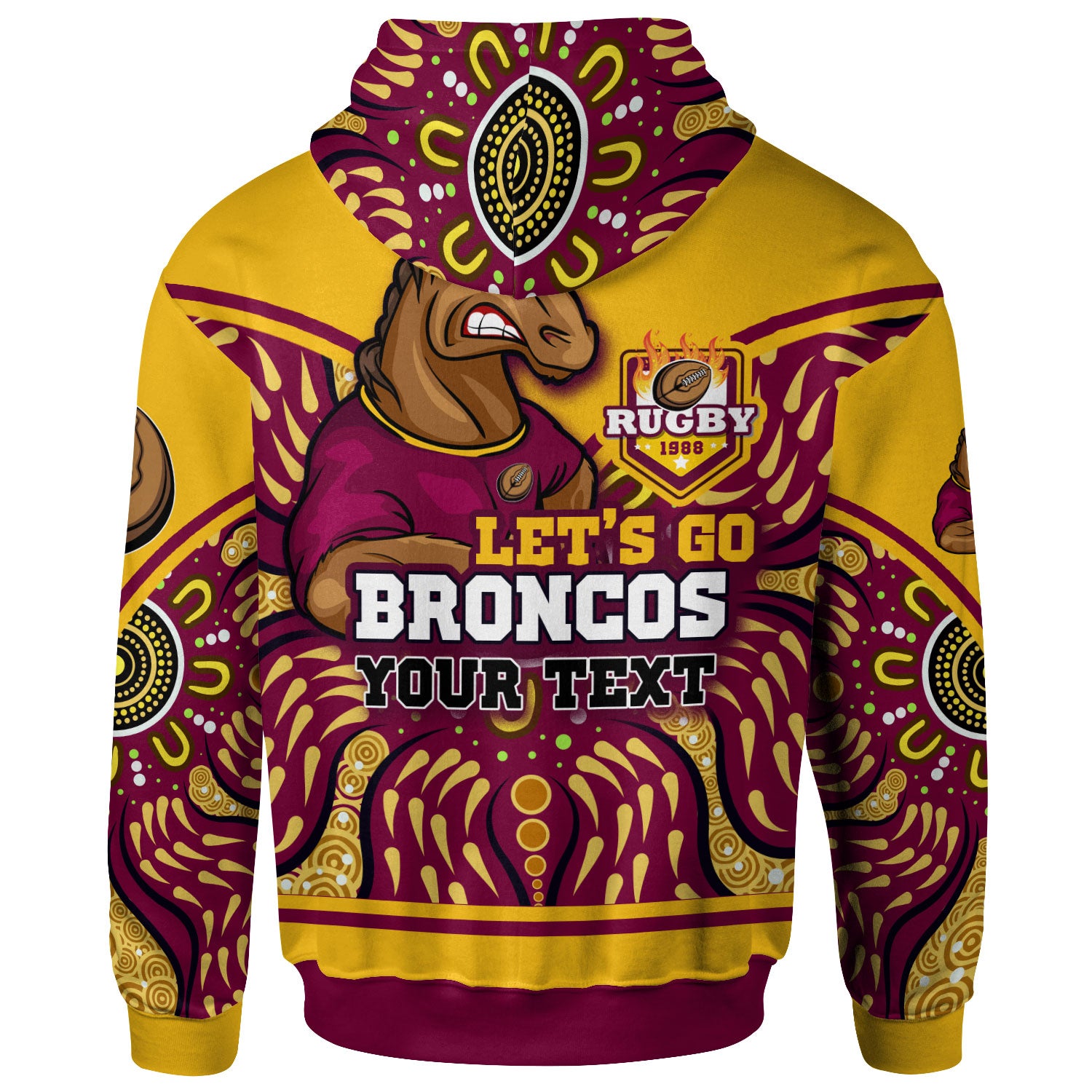 broncos-rugby-hoodie-custom-home-of-the-mighty-broncos-aboriginal-patterns-hoodie