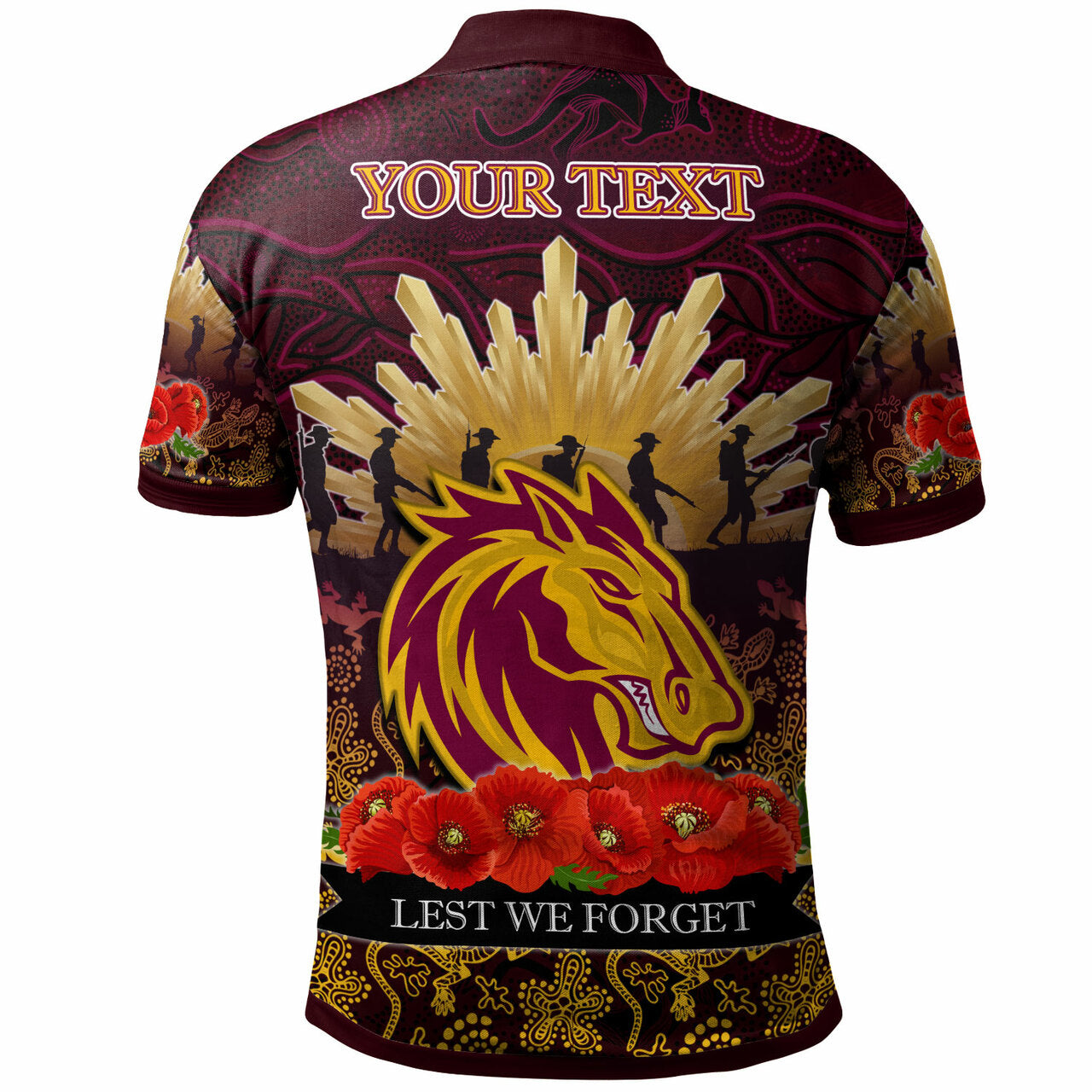 broncos-rugby-polo-shirt-custom-anzac-broncos-animals-in-aboriginal-art-polo-shirt