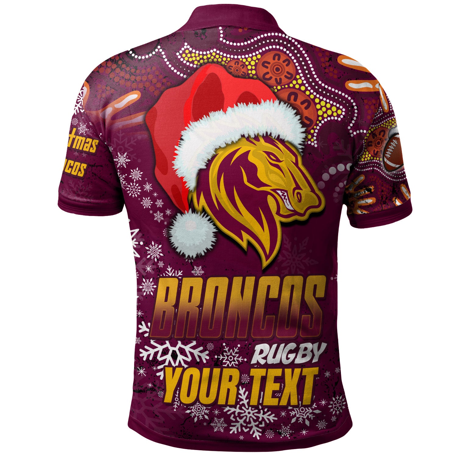 broncos-rugby-polo-shirt-custom-christmas-santa-hat-horse-rugby-ball-polo-shirt