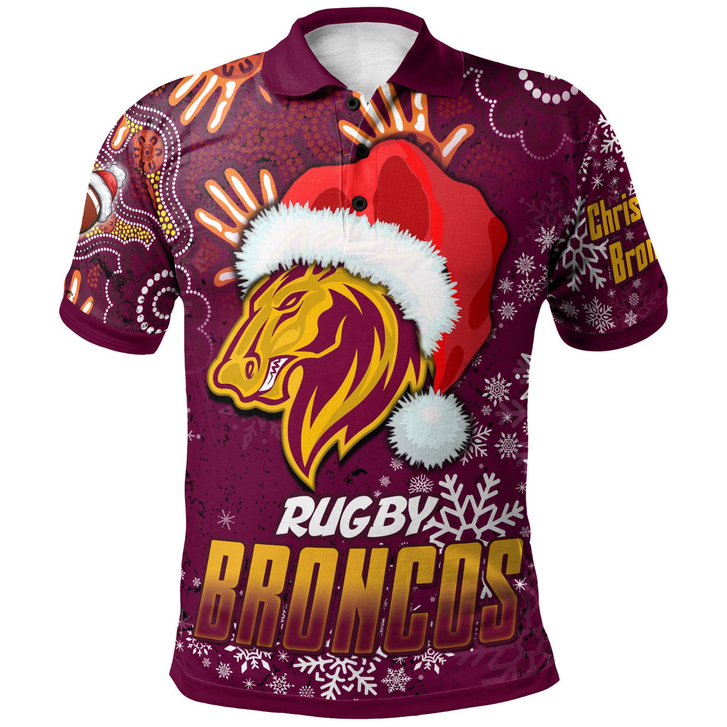 broncos-rugby-polo-shirt-custom-christmas-santa-hat-horse-rugby-ball-polo-shirt