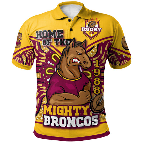 broncos-rugby-polo-shirt-custom-home-of-the-mighty-broncos-aboriginal-patterns-polo-shirt