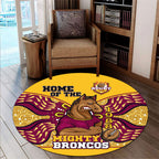 broncos-rugby-round-rug-home-of-the-mighty-broncos-aboriginal-patterns-round-rug