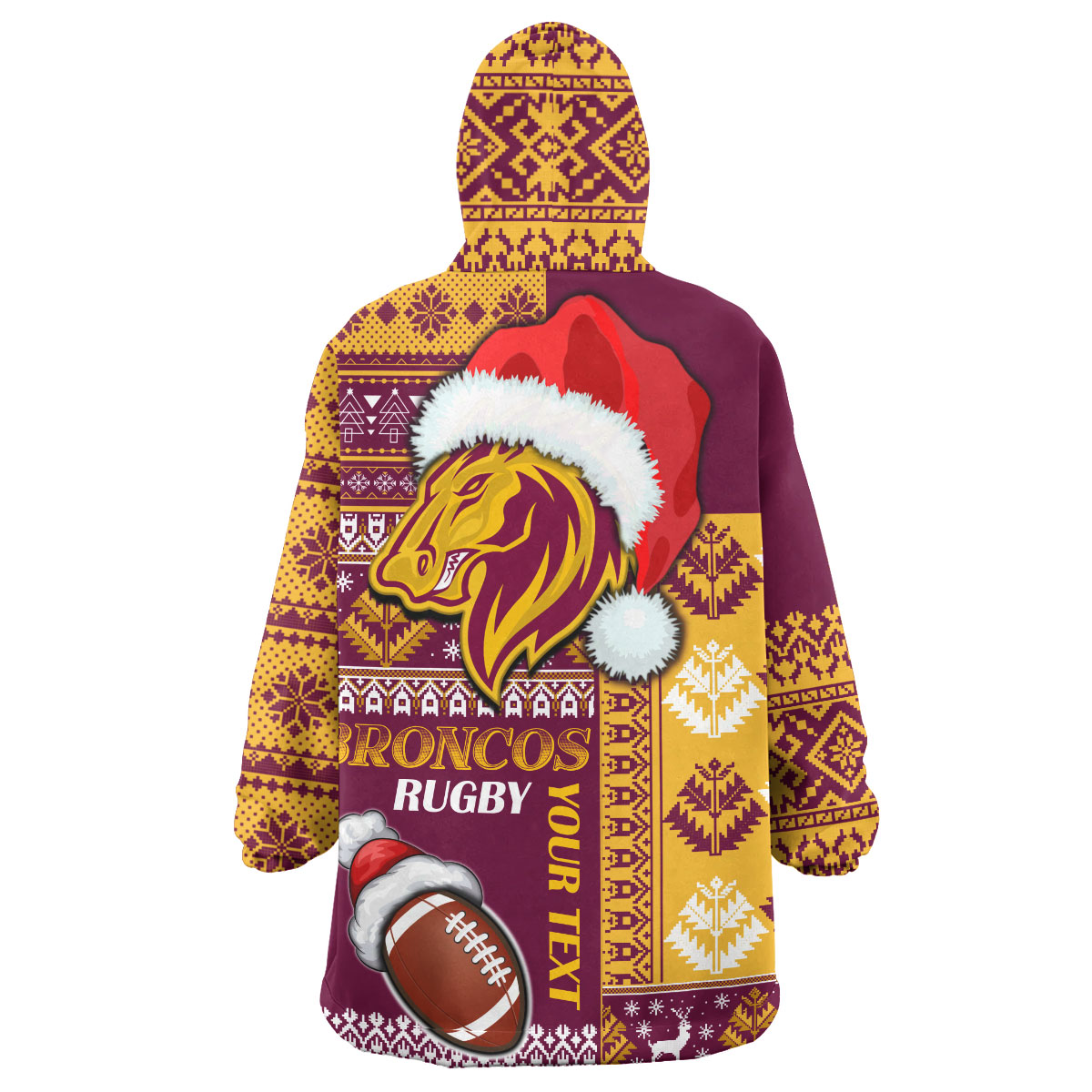 broncos-rugby-snug-hoodie-custom-christmas-snowflakes-broncos-mascot-wearable-blanket-hoodie