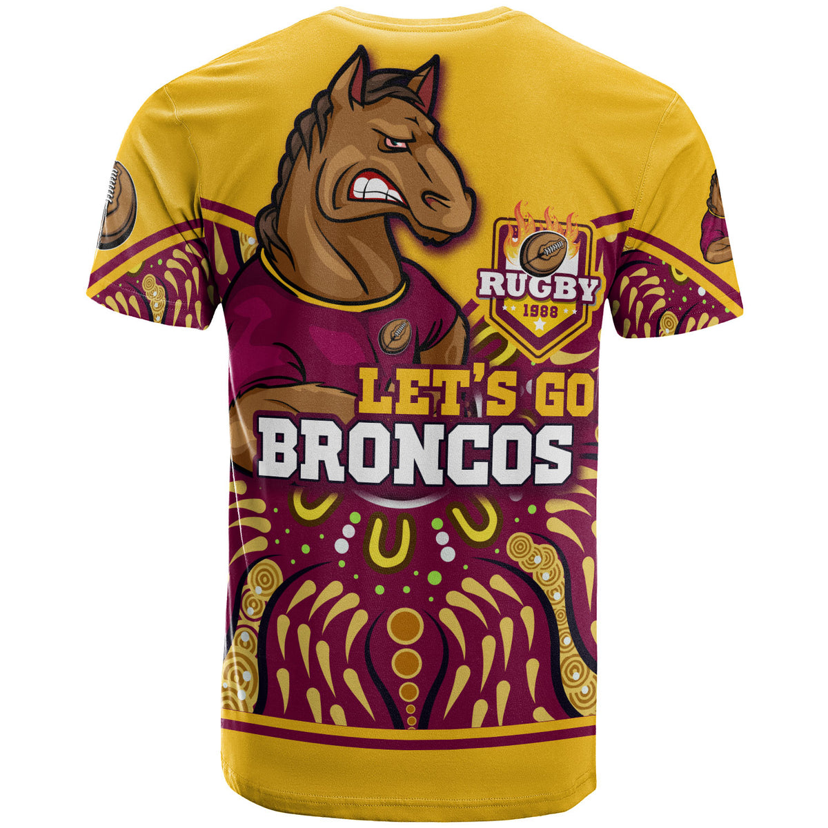 broncos-rugby-t-shirt-custom-home-of-the-mighty-broncos-aboriginal-patterns-t-shirt