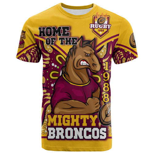 broncos-rugby-t-shirt-custom-home-of-the-mighty-broncos-aboriginal-patterns-t-shirt