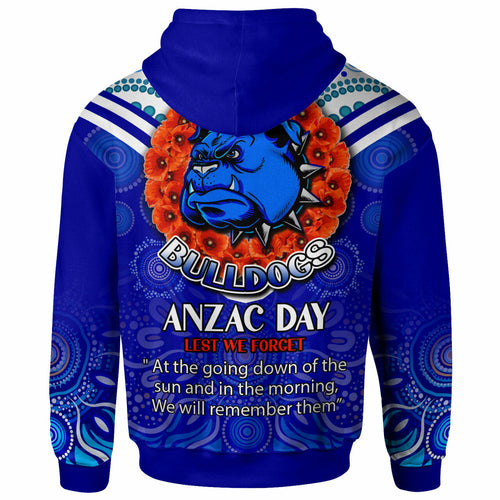bulldogs-rugby-hoodie-custom-anzac-bulldogs-aboriginal-style-of-dot-hoodie